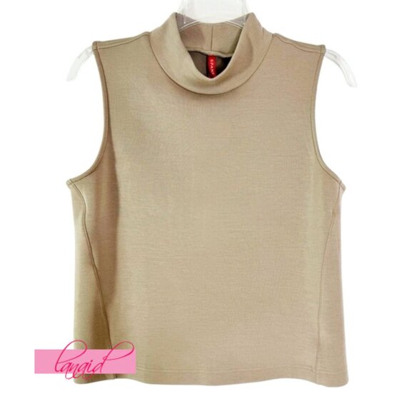 Spanx AirEssentials Sleeveless Mock Neck Top Fawn Tan Caramel Turtleneck Tank 1X - Picture 5 of 9
